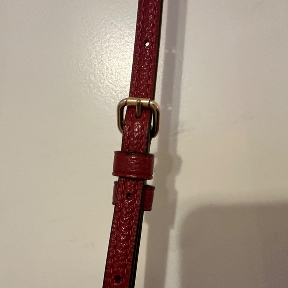 Red Leather Coach Side Bag - Picture 4 of 14